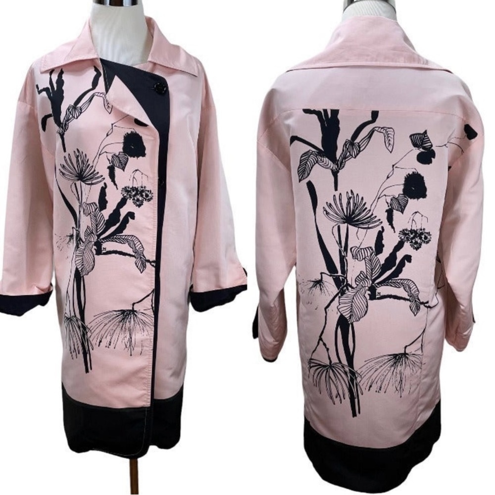 Missoni Silky Long Jacket Lightweight Coat It42 Blazer Floral Long Trench Duster View 3